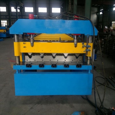 840 galvanized steel PPGI trapezoidal metal sheet roll forming machine